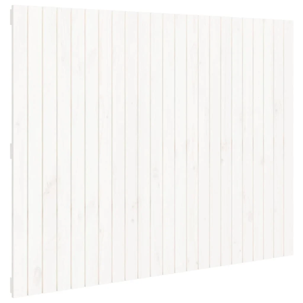 sengegavl 146,5x3x110 cm massivt fyrretræ hvid - Image 2