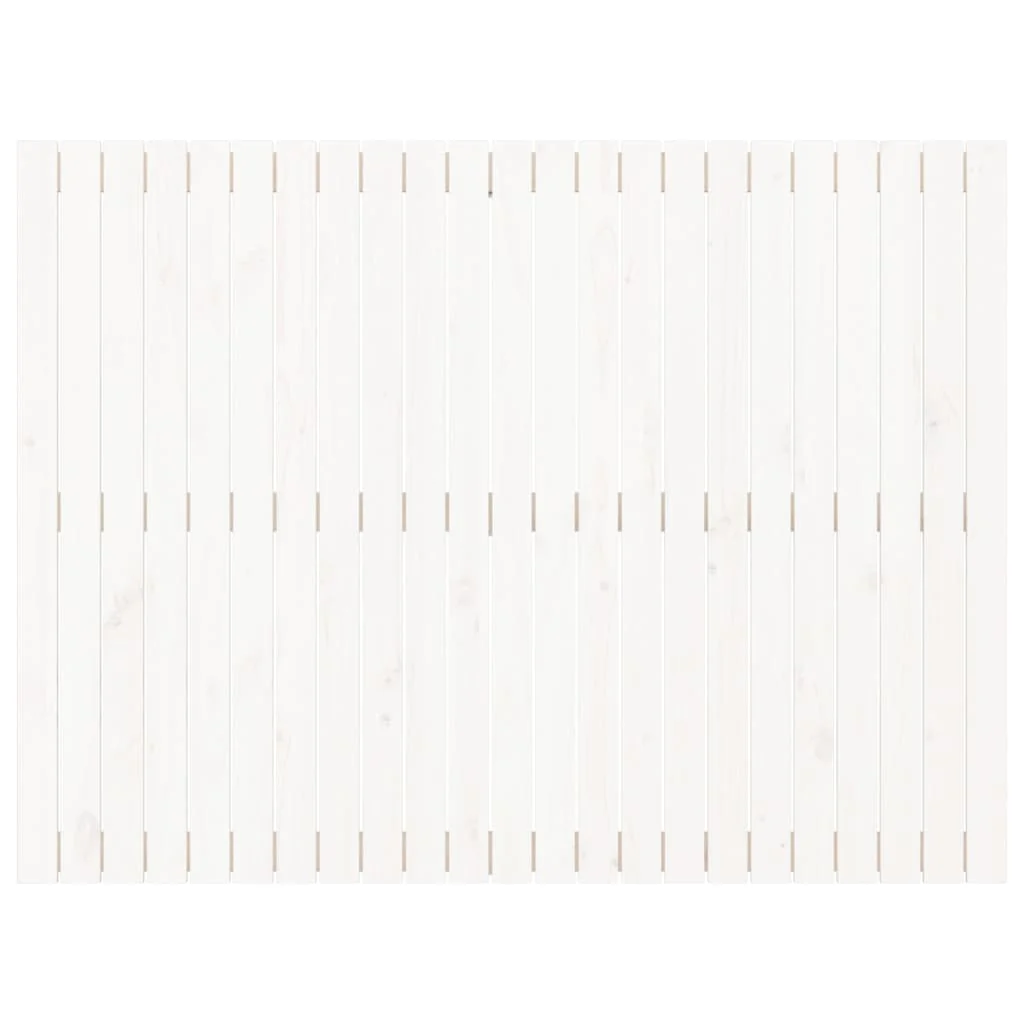 sengegavl 146,5x3x110 cm massivt fyrretræ hvid - Image 4