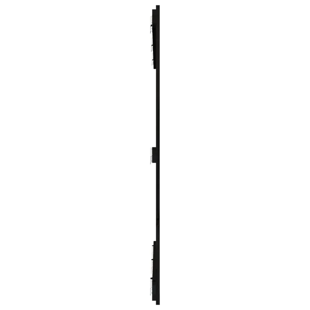 sengegavl 146,5x3x110 cm massivt fyrretræ sort - Image 5