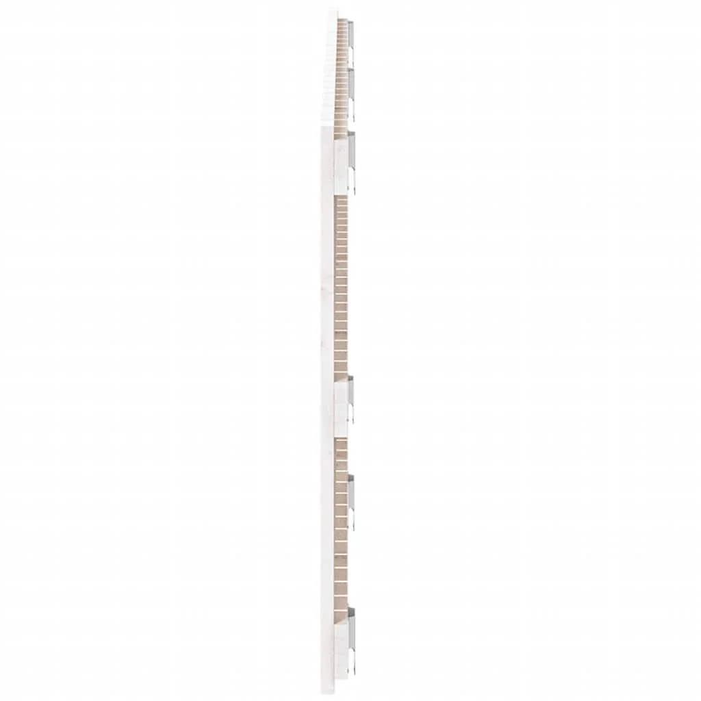 sengegavl 147x3x60 cm massivt fyrretræ hvid - Image 5
