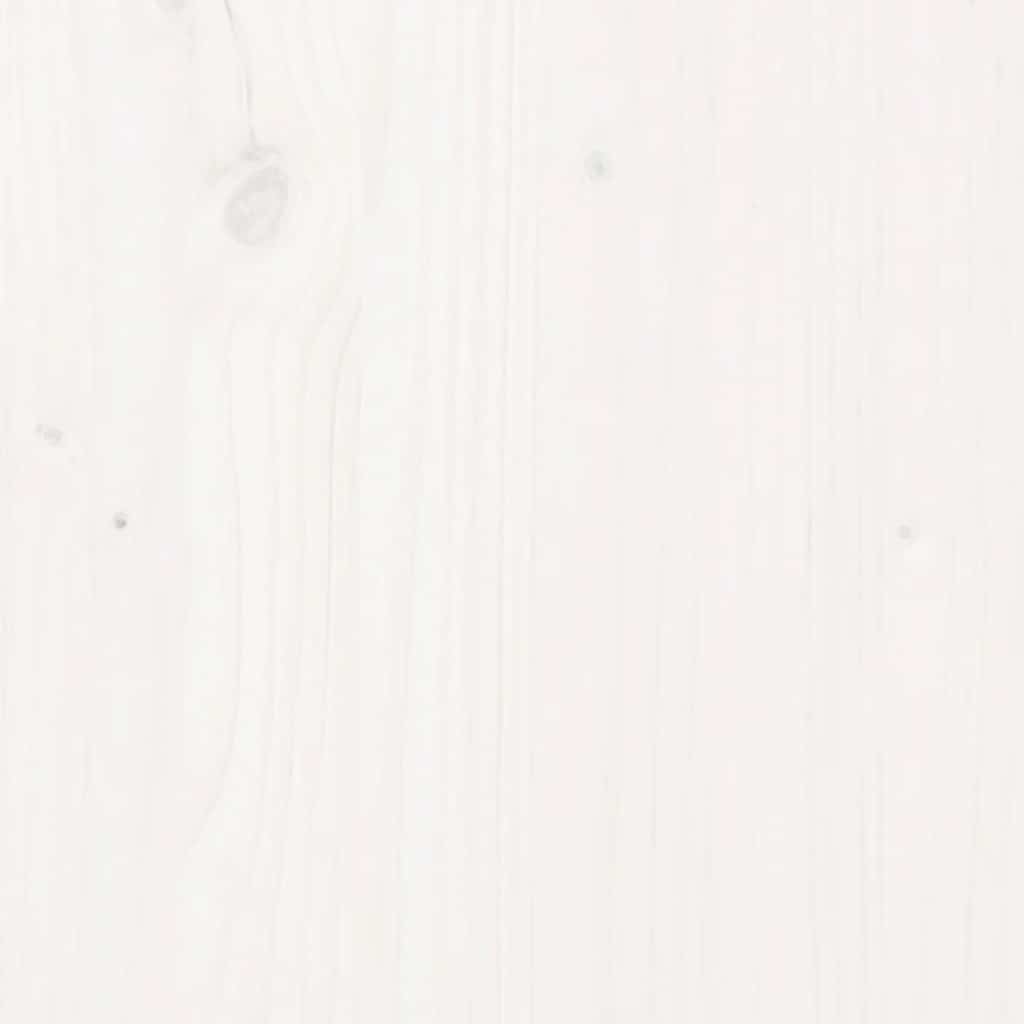 sengegavl 147x3x60 cm massivt fyrretræ hvid - Image 6