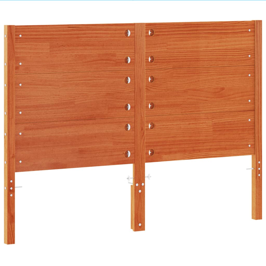 sengegavl 150 cm massivt fyrretræ gyldenbrun - Image 6