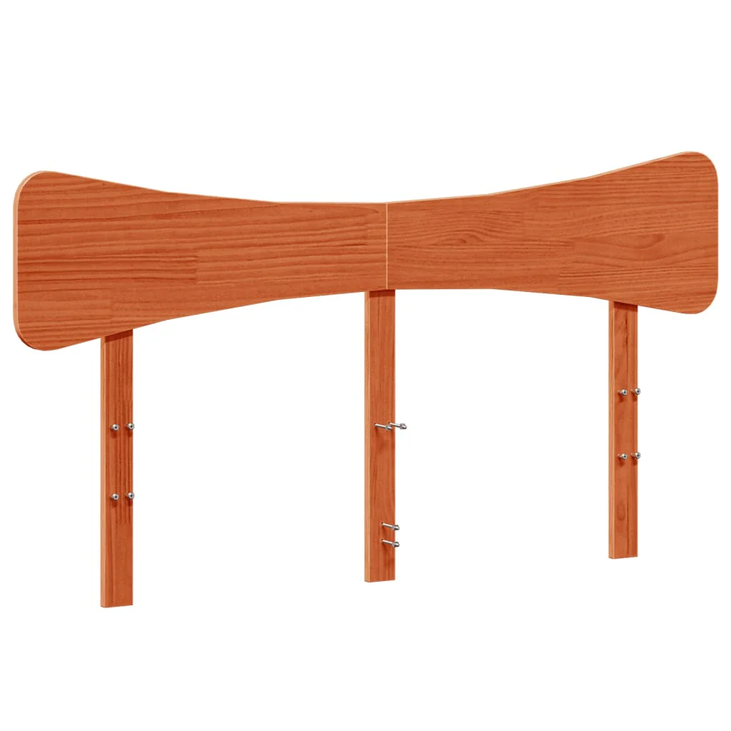 sengegavl 150 cm massivt fyrretræ gyldenbrun - Image 2