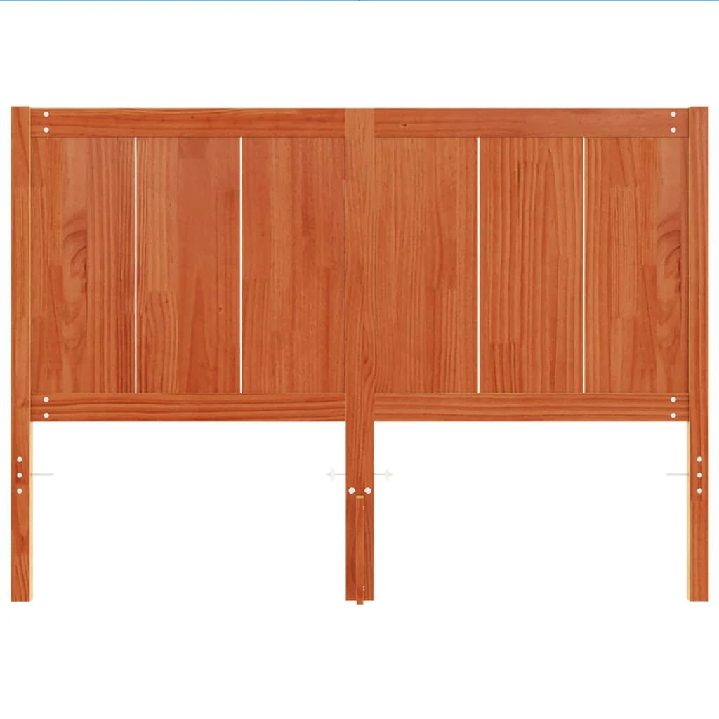 sengegavl 150 cm massivt fyrretræ gyldenbrun - Image 4
