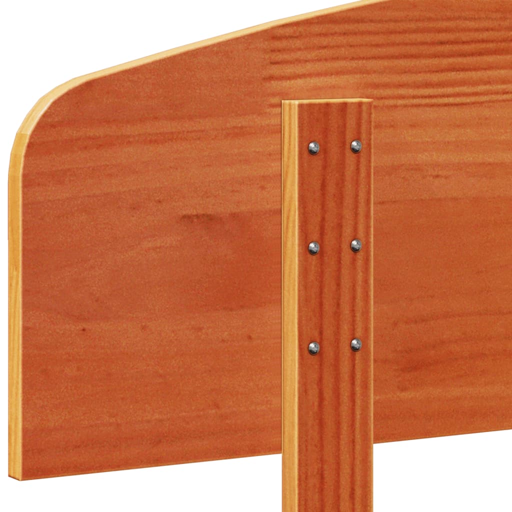 sengegavl 150 cm massivt fyrretræ gyldenbrun - Image 7
