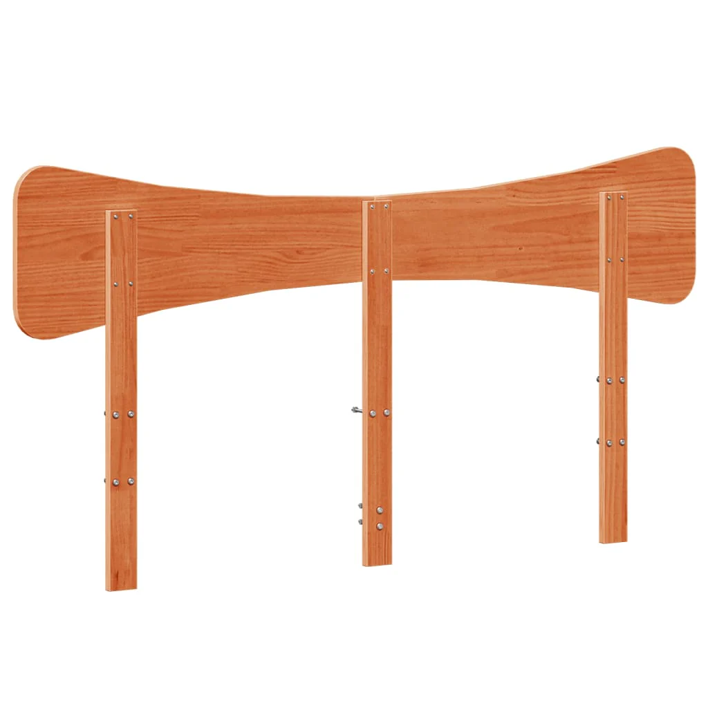 sengegavl 150 cm massivt fyrretræ gyldenbrun - Image 6