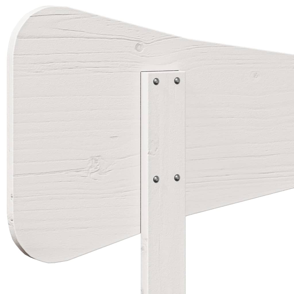 sengegavl 150 cm massivt fyrretræ hvid - Image 7