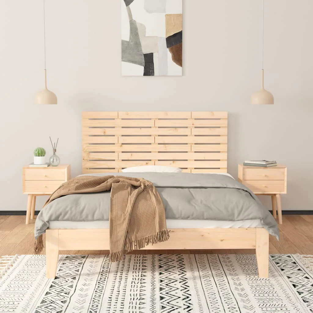 sengegavl 156x3x63 cm massivt fyrretræ - Image 3