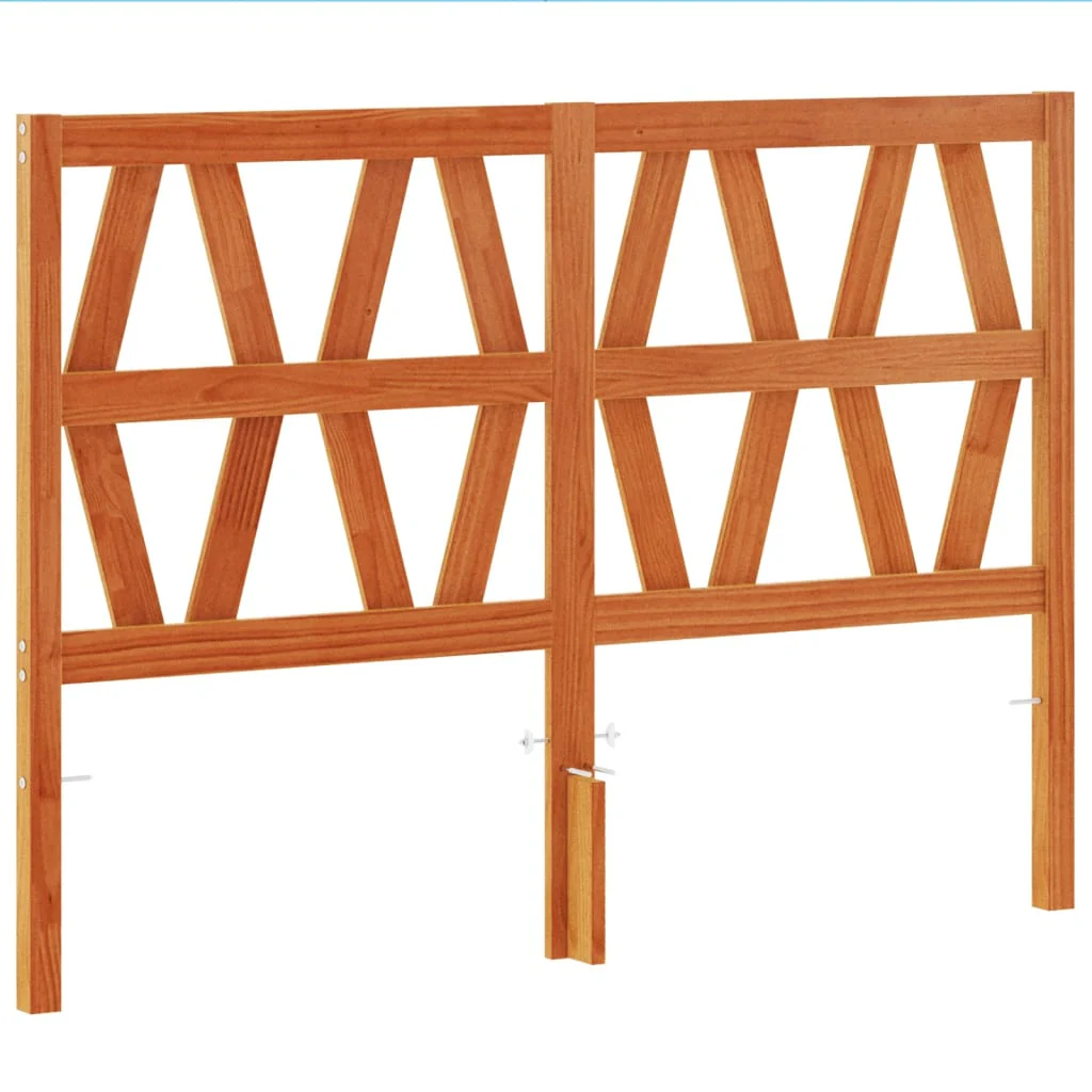 sengegavl 160 cm massivt fyrretræ gyldenbrun - Image 2