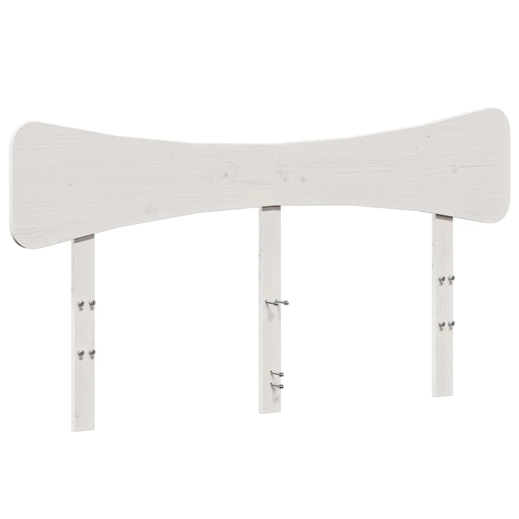 sengegavl 160 cm massivt fyrretræ hvid - Image 2