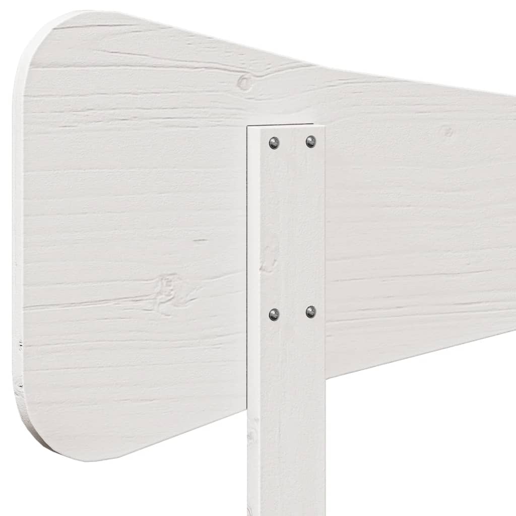 sengegavl 160 cm massivt fyrretræ hvid - Image 7