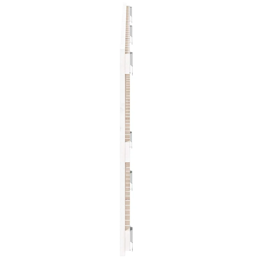 sengegavl 166x3x60 cm massivt fyrretræ hvid - Image 5