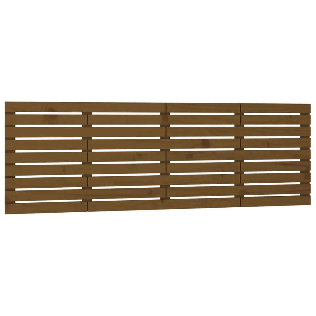sengegavl 166x3x63 cm massivt fyrretræ gyldenbrun - Image 2