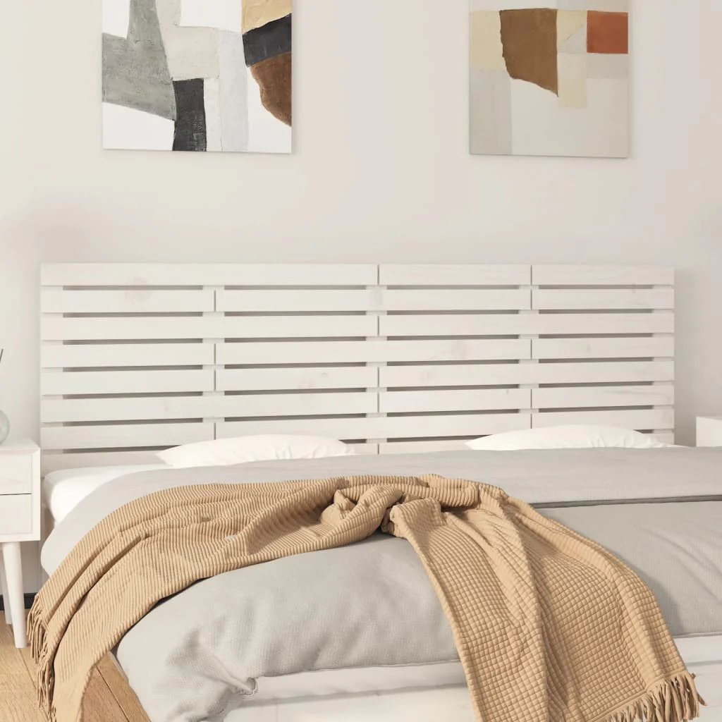 sengegavl 166x3x63 cm massivt fyrretræ hvid