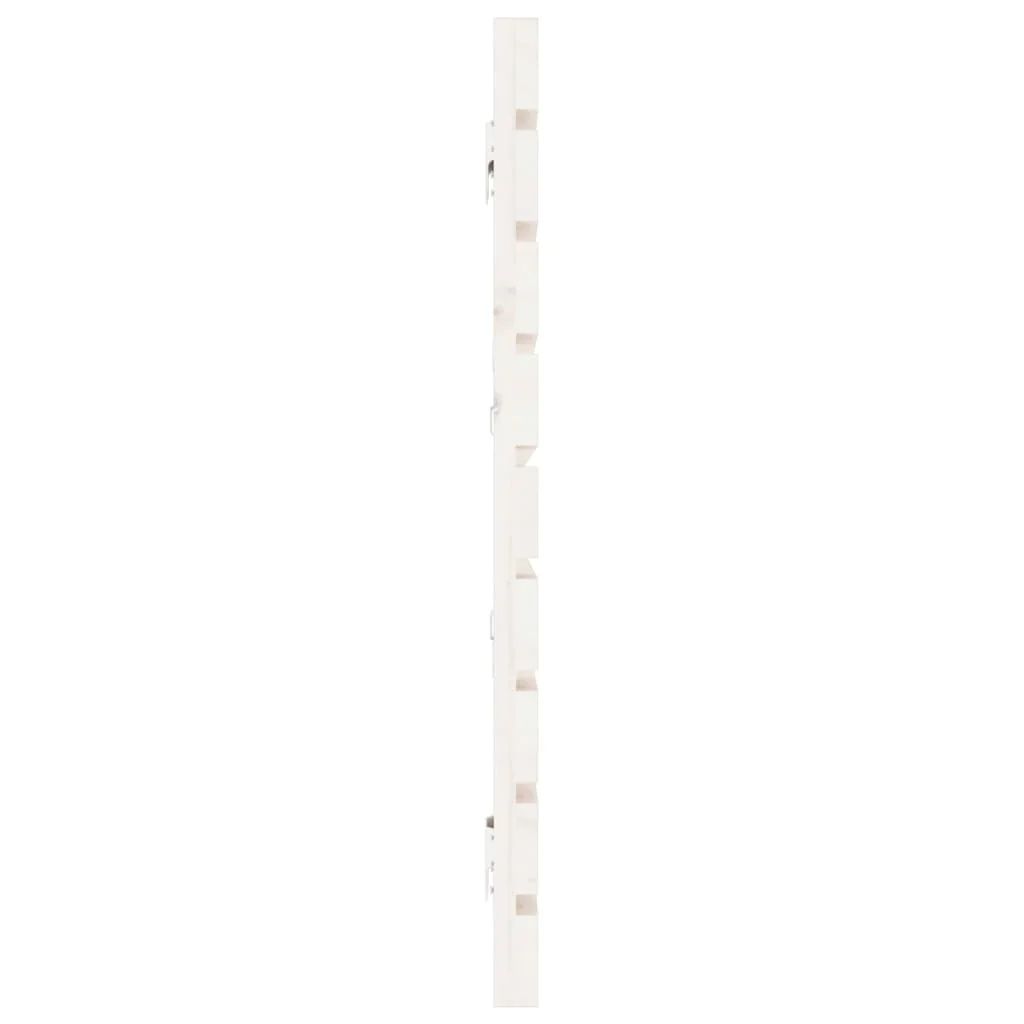 sengegavl 166x3x63 cm massivt fyrretræ hvid - Image 5