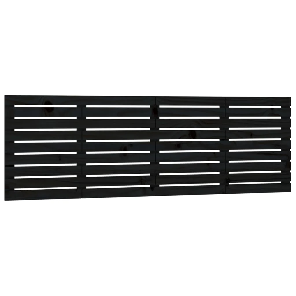 sengegavl 166x3x63 cm massivt fyrretræ sort - Image 2