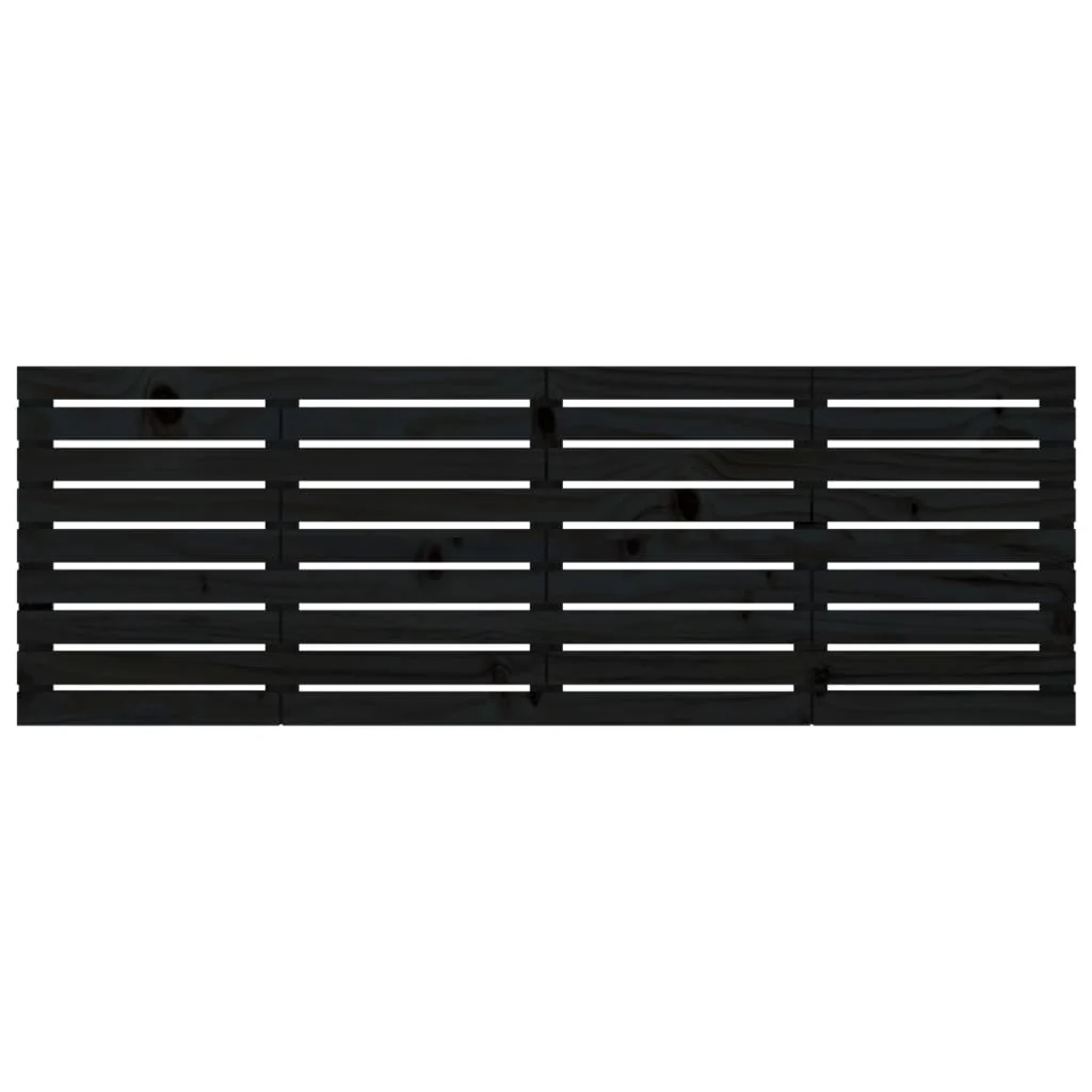 sengegavl 166x3x63 cm massivt fyrretræ sort - Image 4