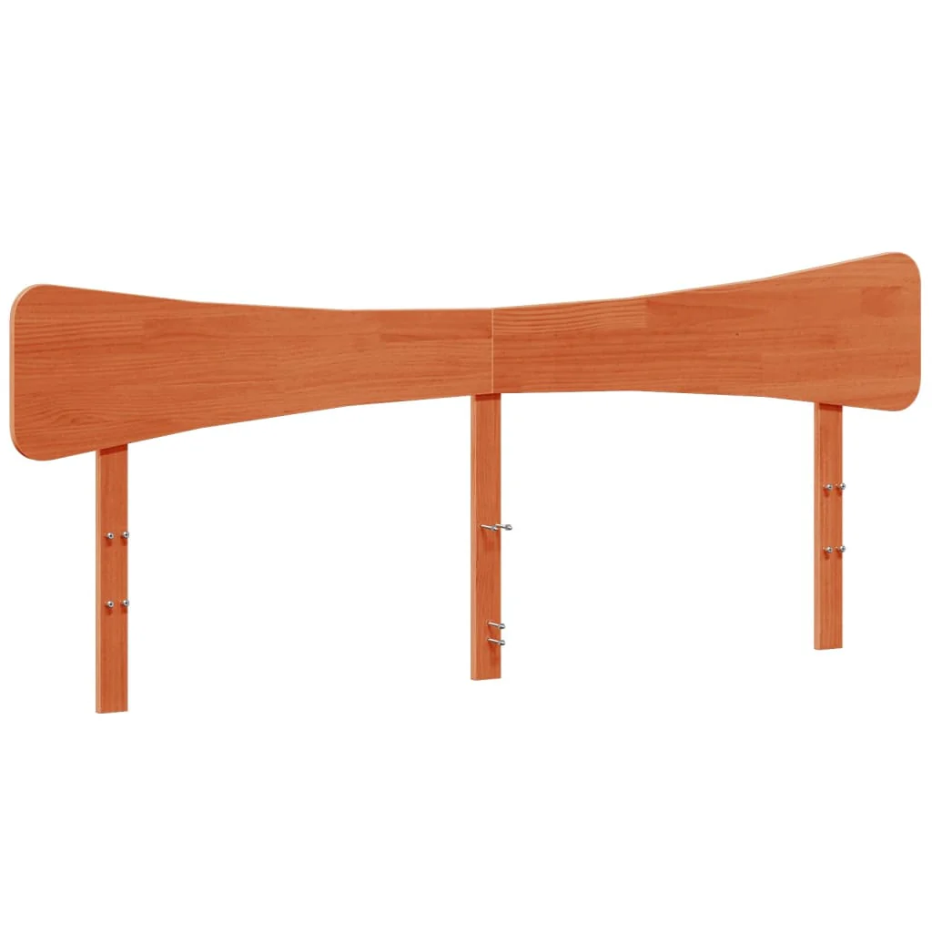 sengegavl 180 cm massivt fyrretræ gyldenbrun - Image 2