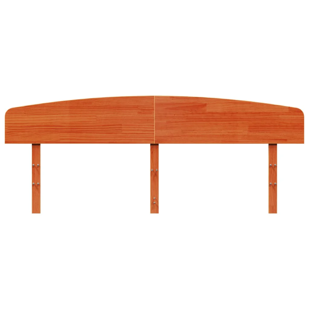 sengegavl 180 cm massivt fyrretræ gyldenbrun - Image 4