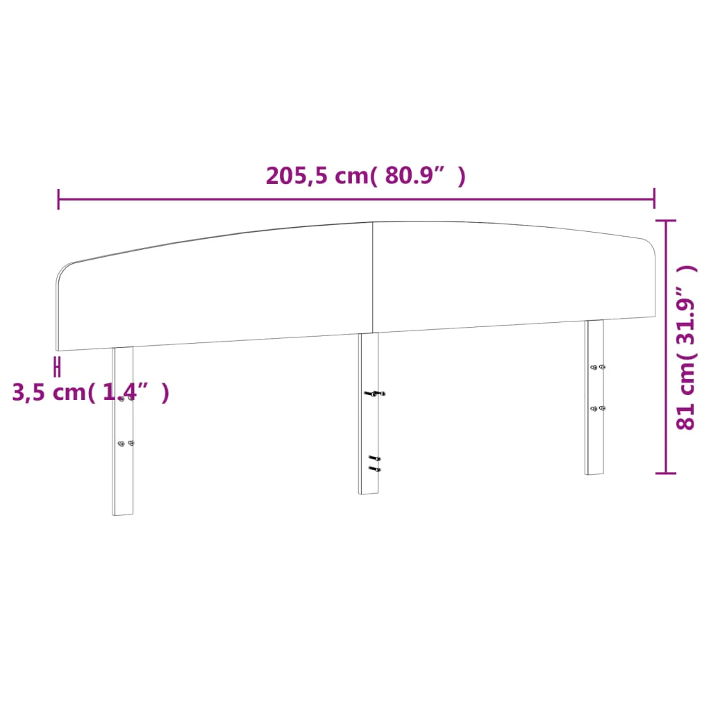 sengegavl 200 cm massivt fyrretræ gyldenbrun - Image 8