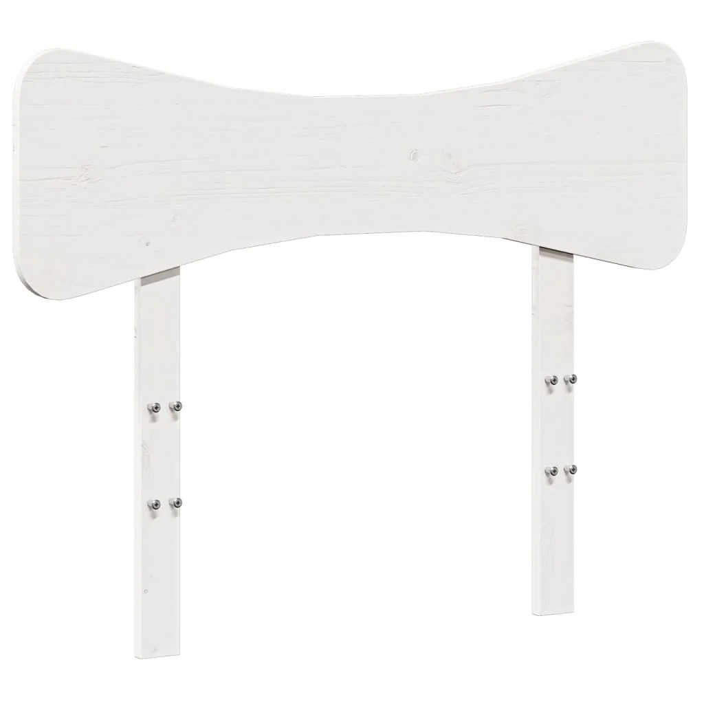 sengegavl 75 cm massivt fyrretræ hvid - Image 2
