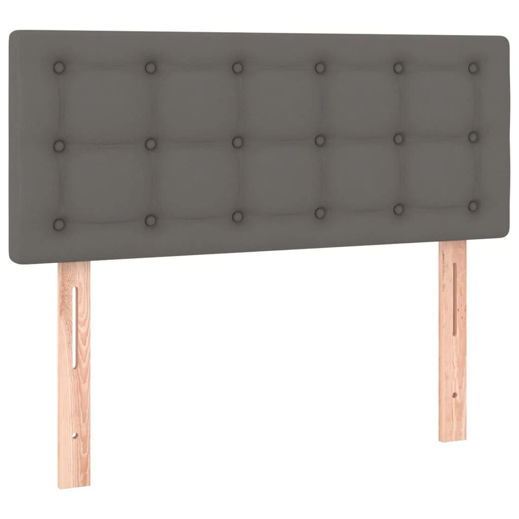 sengegavl 80x5x78/88 cm kunstlæder grå - Image 2