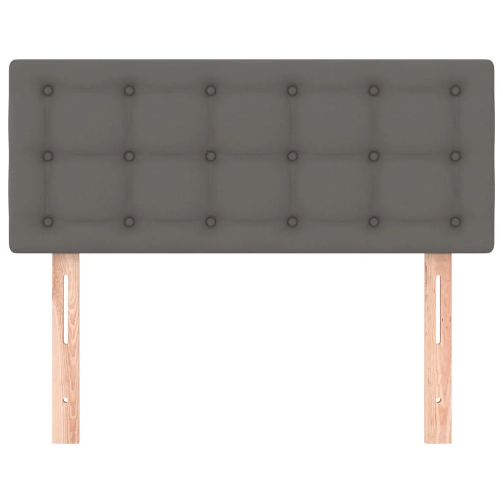 sengegavl 80x5x78/88 cm kunstlæder grå - Image 3