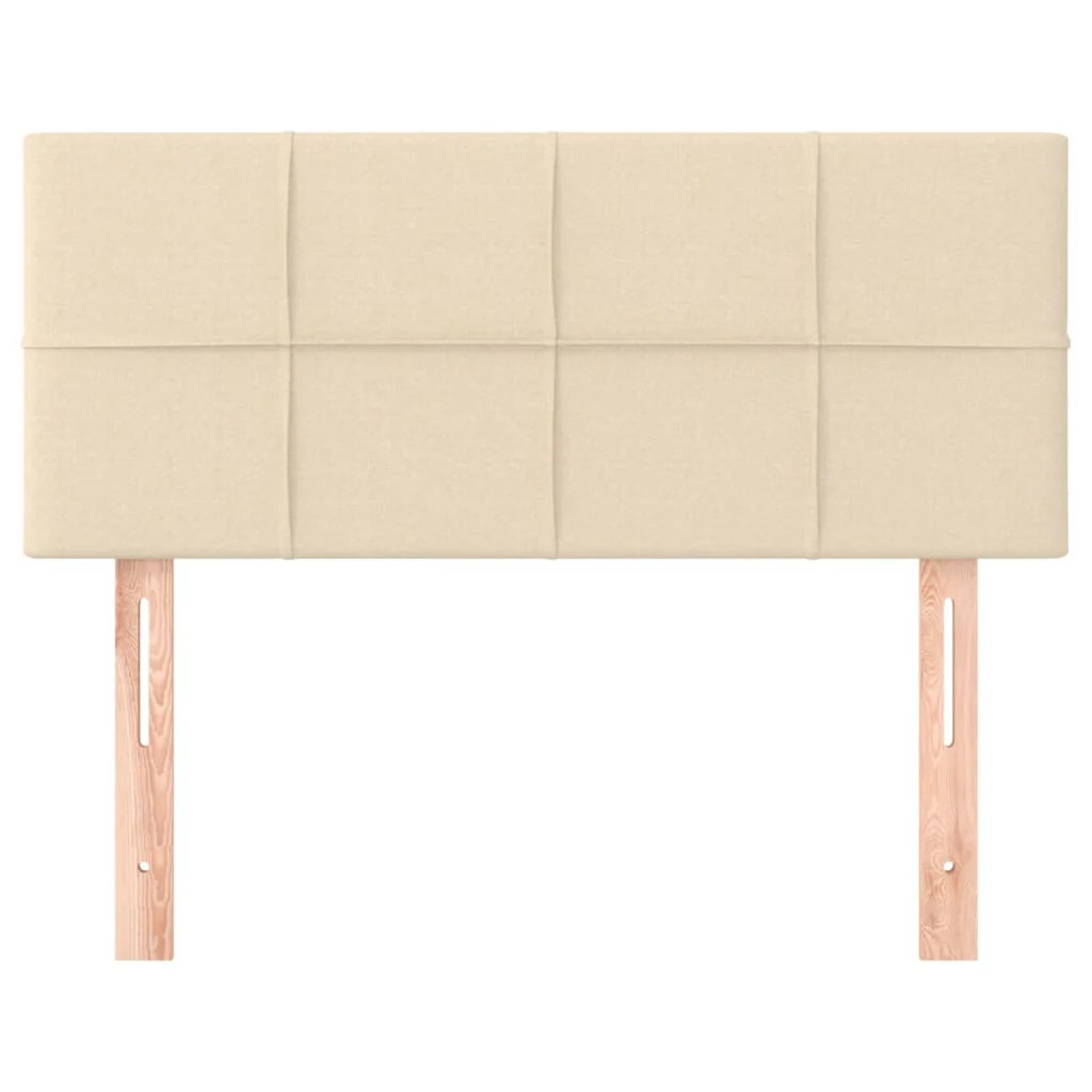sengegavl 80x5x78/88 cm stof cremefarvet - Image 3