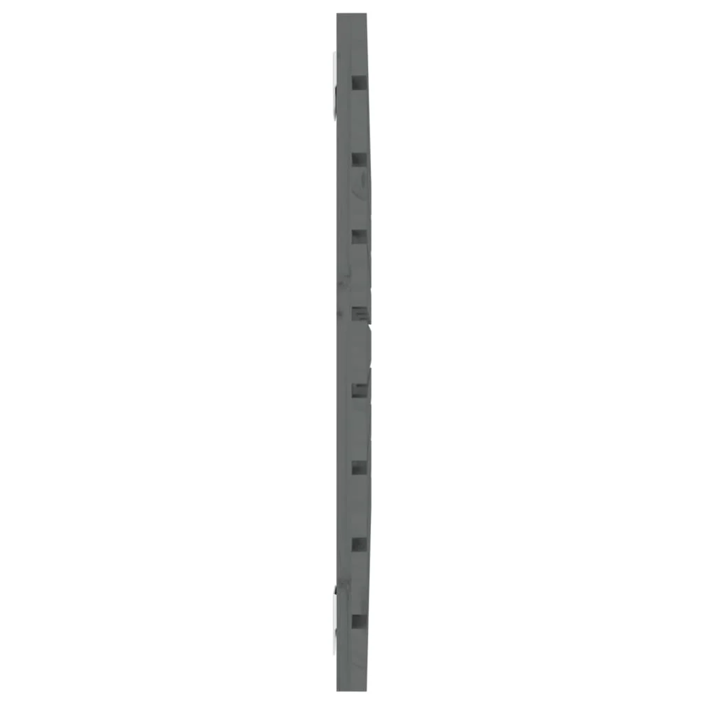 sengegavl 81x3x63 cm massivt fyrretræ grå - Image 5