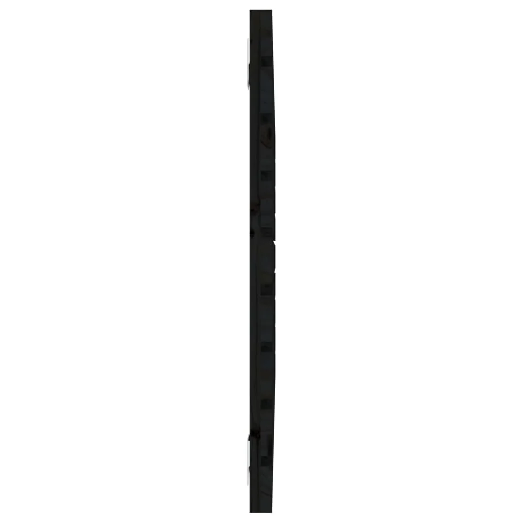 sengegavl 81x3x63 cm massivt fyrretræ sort - Image 5