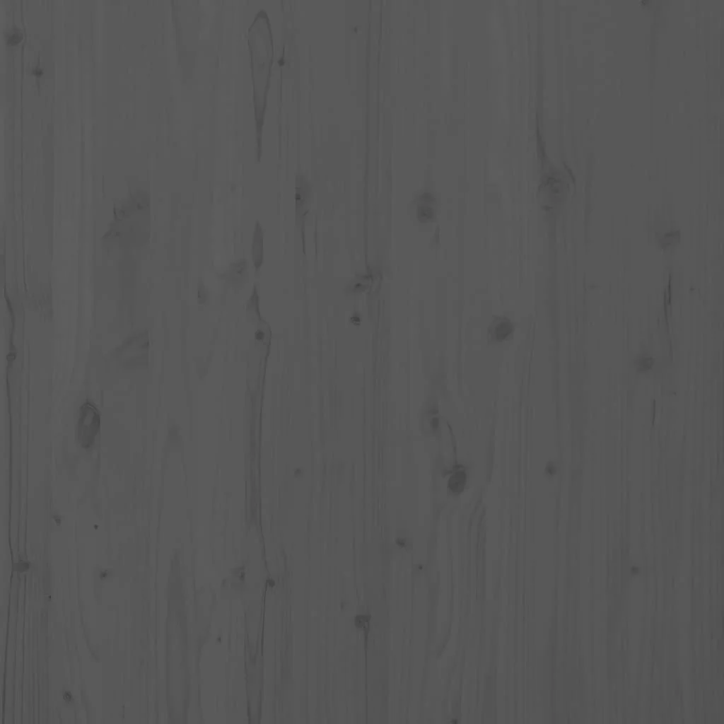 sengegavl 81x3x91,5 cm massivt fyrretræ grå - Image 7