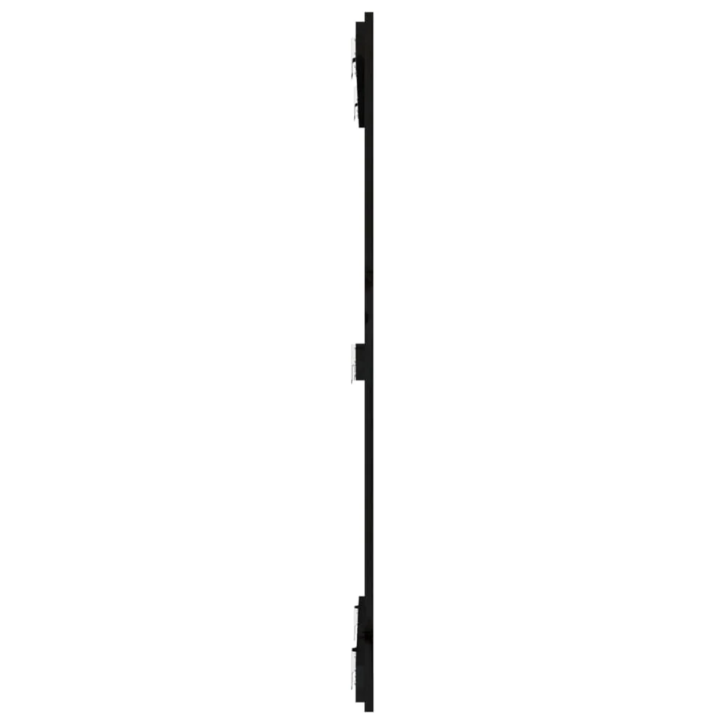 sengegavl 82,5x3x110 cm massivt fyrretræ sort - Image 5