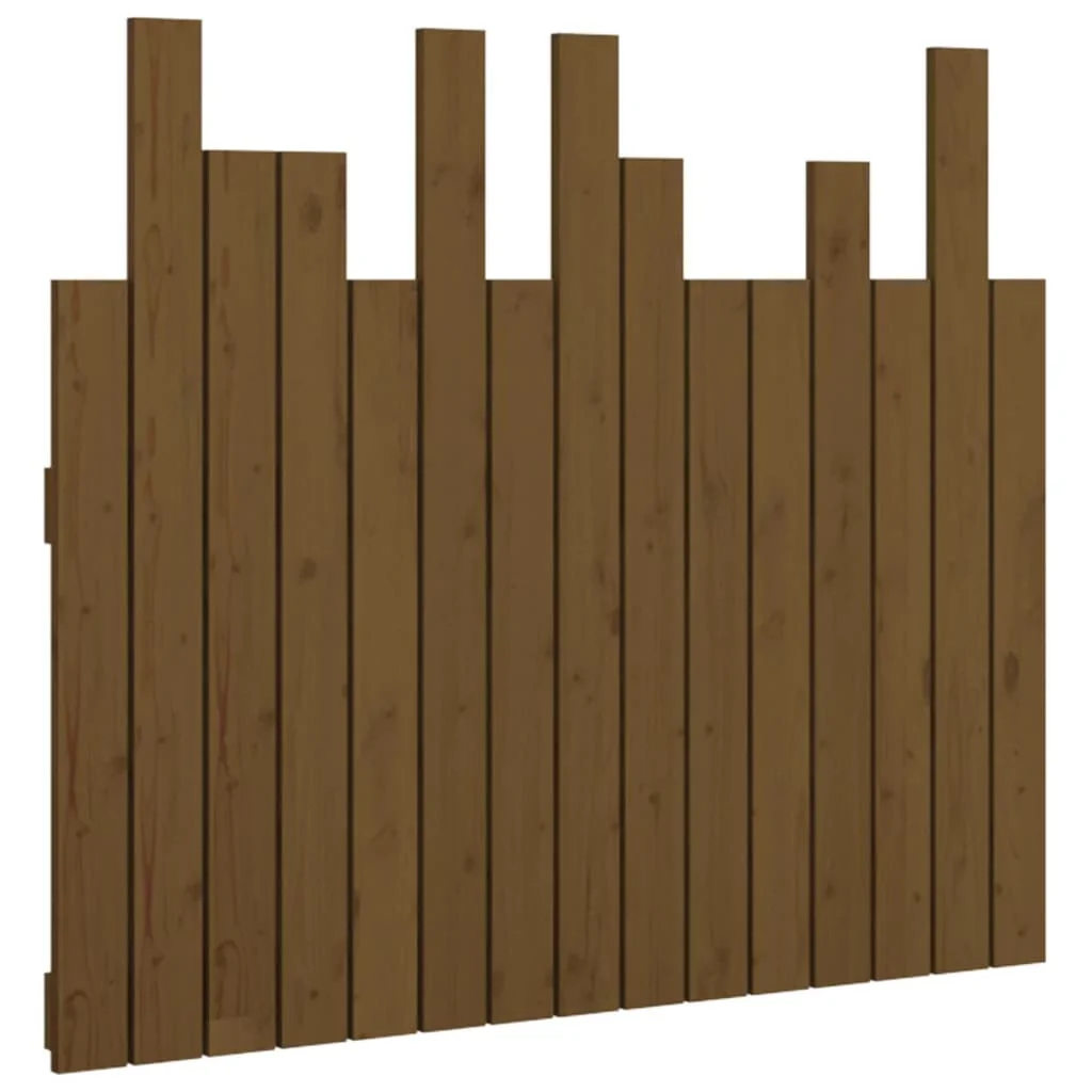 sengegavl 82,5x3x80 cm massivt fyrretræ gyldenbrun - Image 2