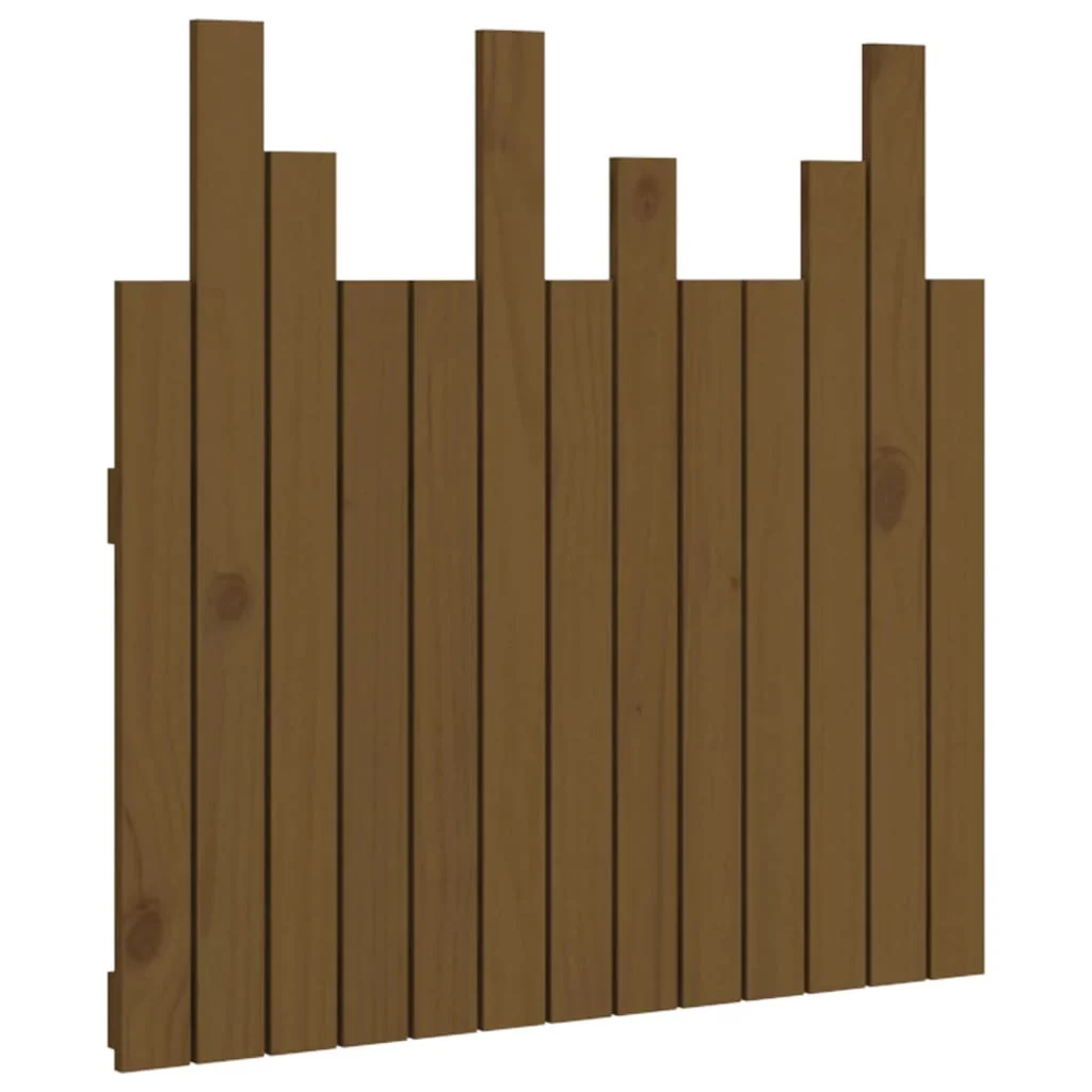 sengegavl 82,5x3x80 cm massivt fyrretræ gyldenbrun - Image 2