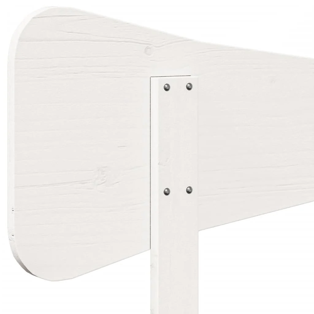 sengegavl 90 cm massivt fyrretræ hvid - Image 7
