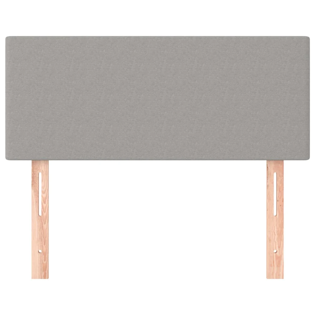 sengegavl 90x5x78/88 cm stof lysegrå - Image 3