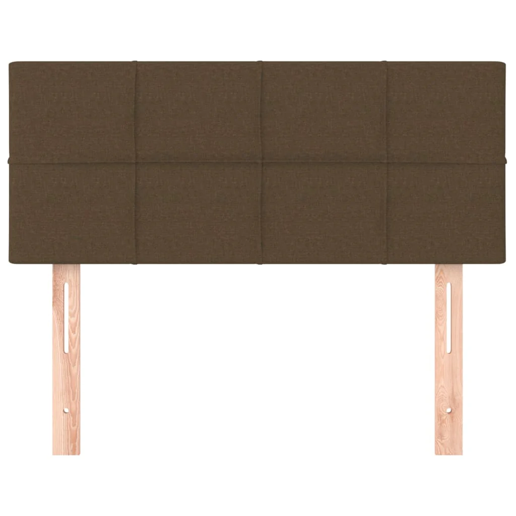 sengegavl 90x5x78/88 cm stof mørkebrun - Image 3