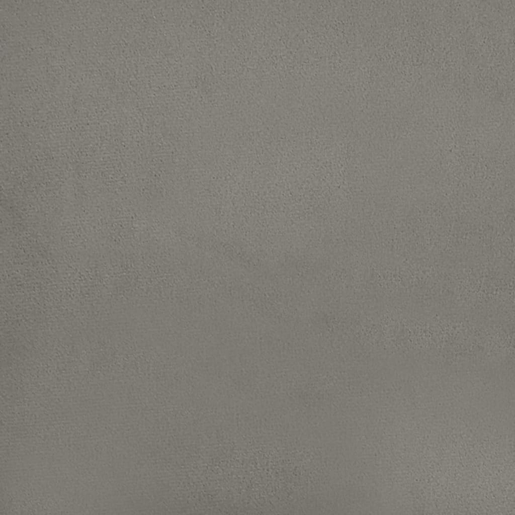 sengegavl 90x7x78/88 cm fløjl lysegrå - Image 7