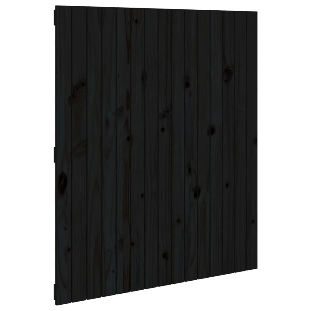 sengegavl 95,5x3x110 cm massivt fyrretræ grå - Image 2