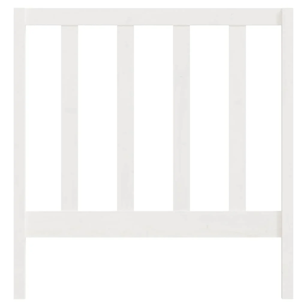 sengegavl 95x4x100 cm massivt fyrretræ hvid - Image 4
