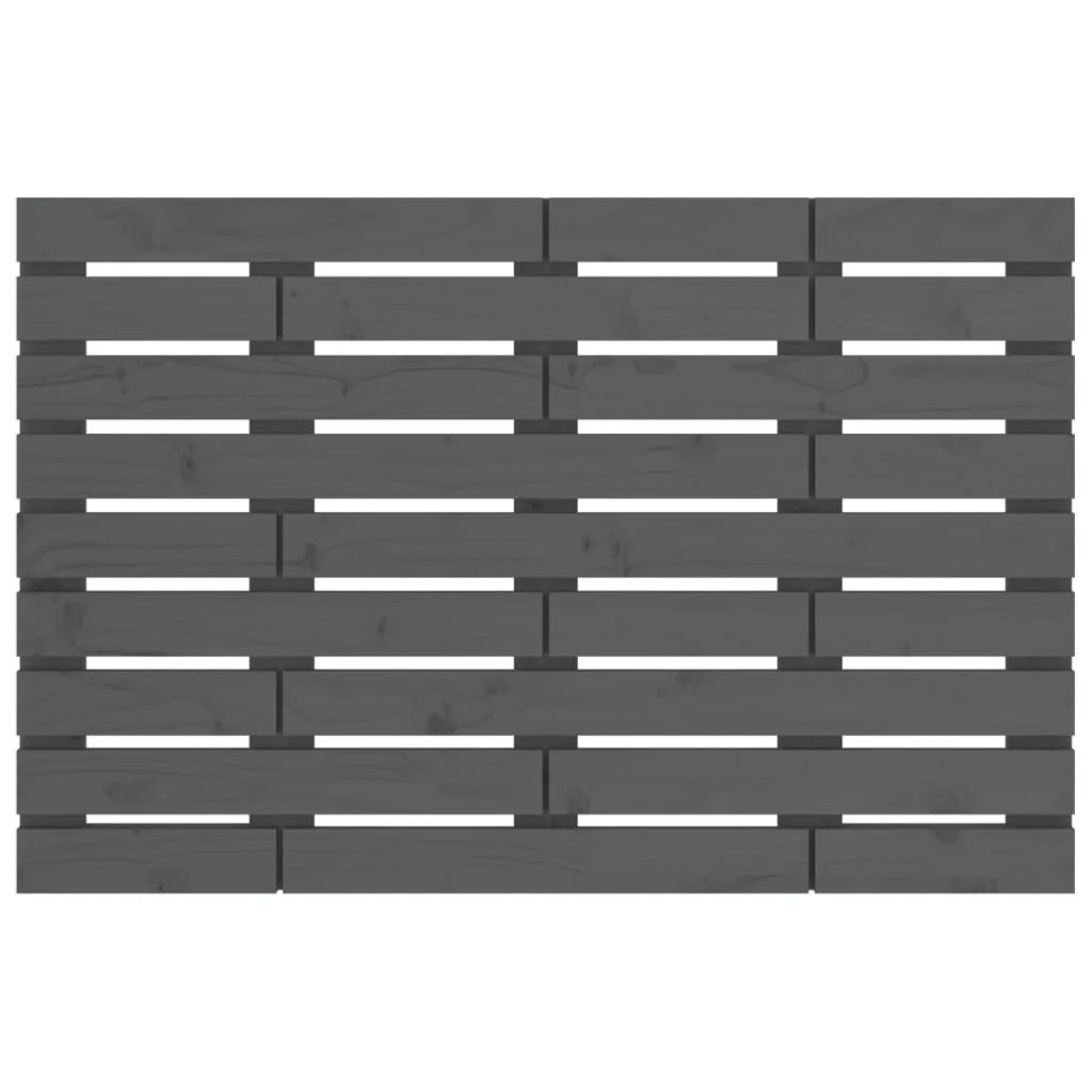 sengegavl 96x3x63 cm massivt fyrretræ grå - Image 4