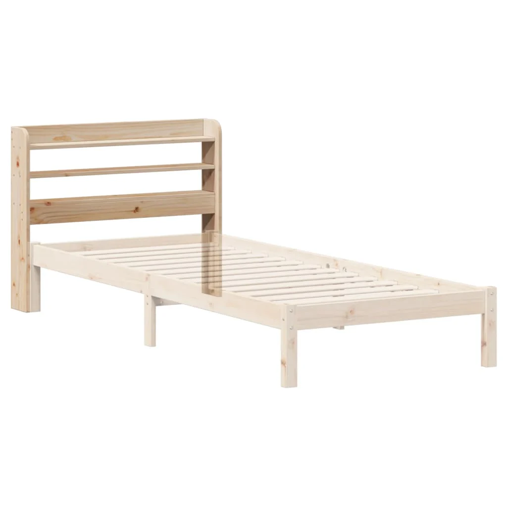sengegavl med hylder 100 cm massivt fyrretræ - Image 6