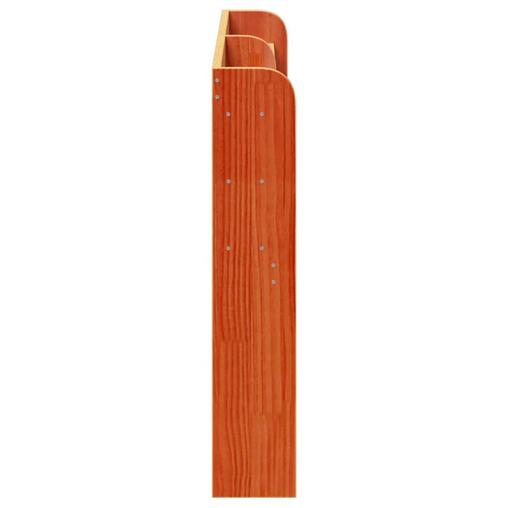 sengegavl med hylder 120 cm massivt fyrretræ gyldenbrun - Image 4