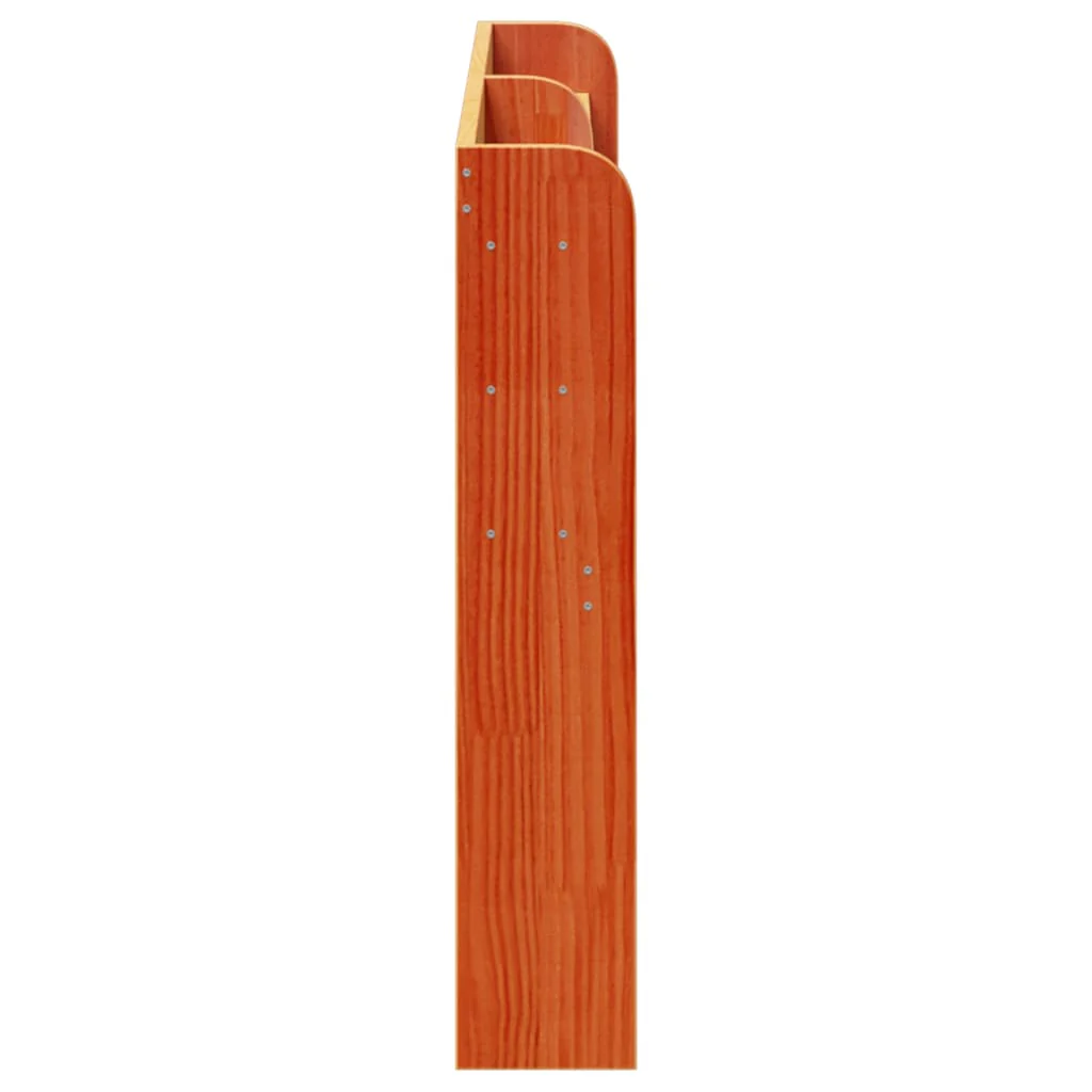 sengegavl med hylder 160 cm massivt fyrretræ gyldenbrun - Image 4