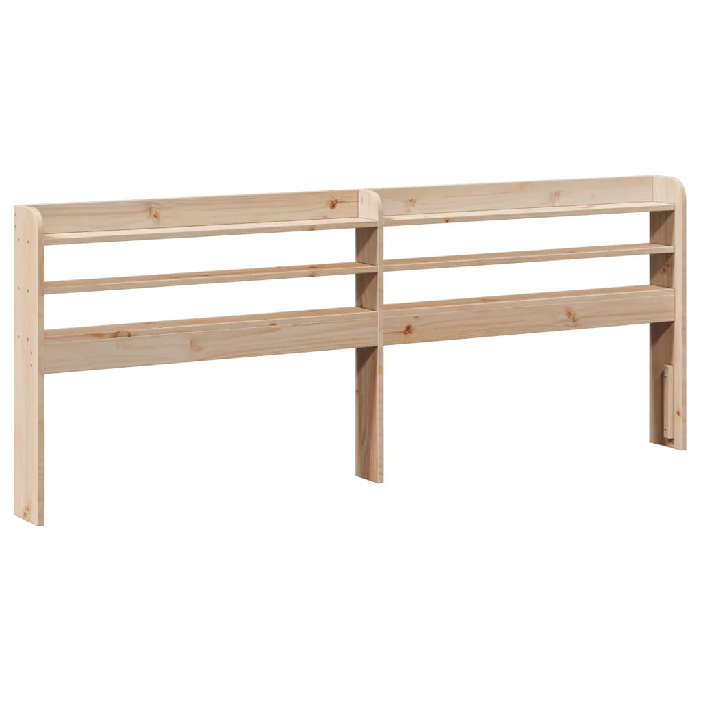 sengegavl med hylder 180 cm massivt fyrretræ - Image 2