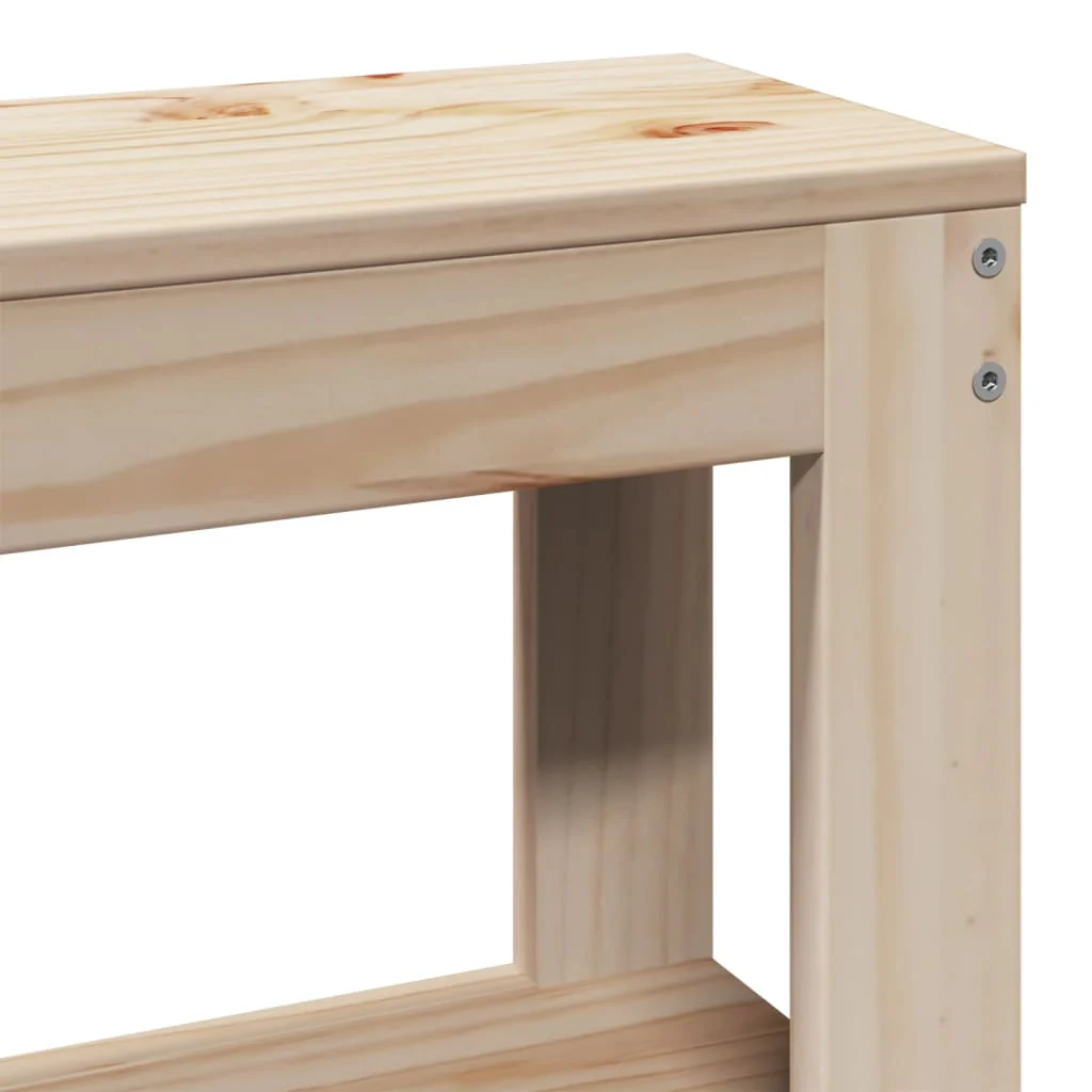 sengegavl med hylder 75 cm massivt fyrretræ hvid - Image 7