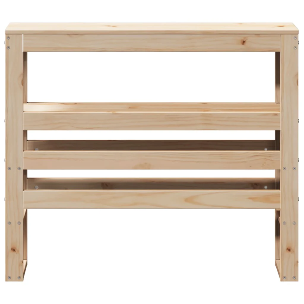 sengegavl med hylder 90 cm massivt fyrretræ - Image 3