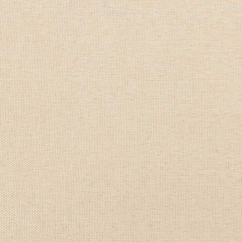 sengegavl med kanter 103x16x78/88 cm stof cremefarvet - Image 6