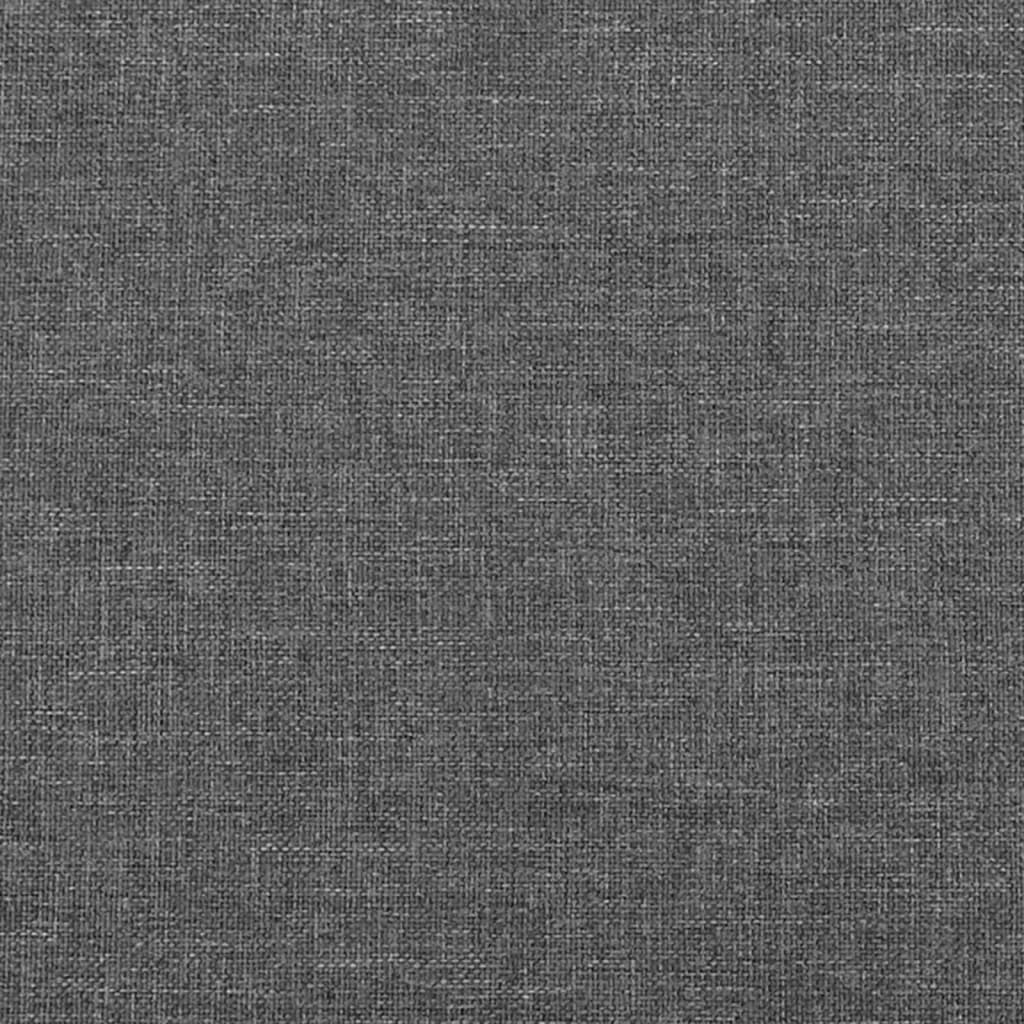 sengegavl med kanter 103x16x78/88 cm stof mørkegrå - Image 6