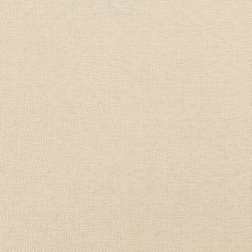 sengegavl med kanter 103x23x118/128 cm stof cremefarvet - Image 6